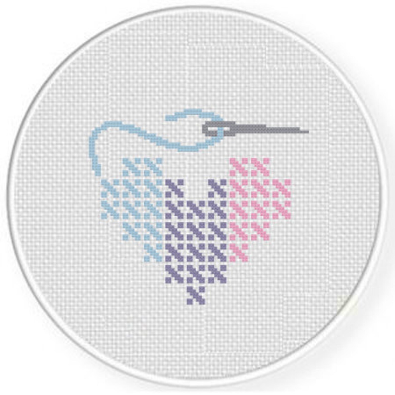 Cross Stitching Needle PDF Cross Stitch Pattern Needlecraft Etsy