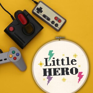 Little Hero PDF Cross Stitch Pattern Needlecraft - Instant Download - Modern Chart