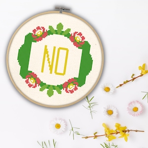 No PDF Cross Stitch Pattern Needlecraft - Instant Download - Modern Chart