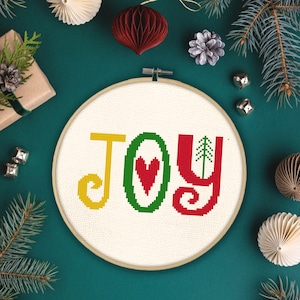 JOY pdf-kruissteekpatroon Needlecraft - direct downloaden - moderne kaart