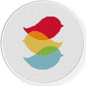 Three Birds PDF Cross Stitch Pattern - Instant Download - Modern Chart