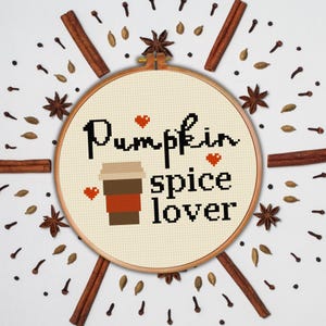 We Put the &quot;aw&quot; in Autumn PDF Cross Stitch Pattern Needlecraft - Instant Download - Modern Chart