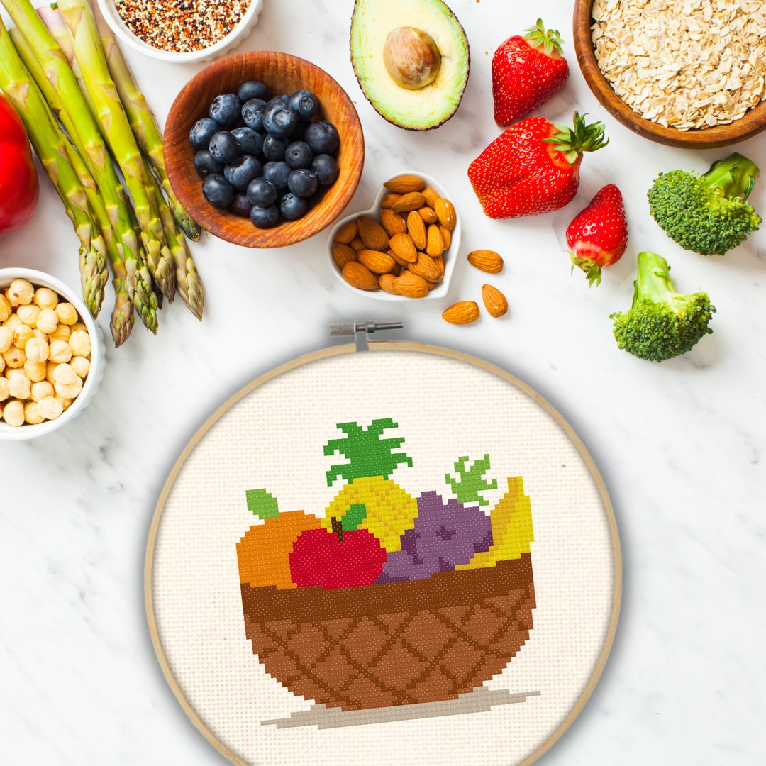 激レア90's m.c.A.T FRUITS USA S.Stitch　フェード Fruits Basket PDF Cross Stitch Pattern Needlecraft - Instant