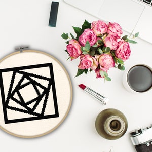 Optical Illusion PDF Cross Stitch Pattern Needlecraft - Instant Download - Modern Chart