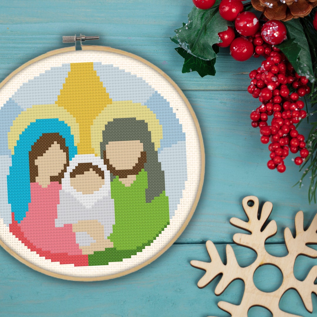 Holy Family PDF Cross Stitch Pattern Needlecraft - Instant Download ...