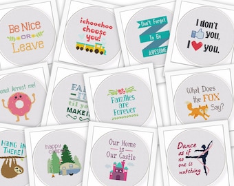 35 Cross Stitch Charts, Counted Cross Stitch Patterns, Quote Cross Stitch Patterns included, Needlework, Instant Download