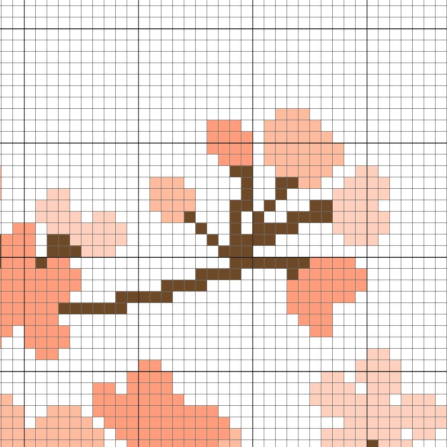 Cherry Blossoms PDF Cross Stitch Pattern Needlecraft