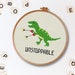 Unstoppable Trex PDF Cross Stitch Pattern Needlecraft - Instant Download - Modern Chart 