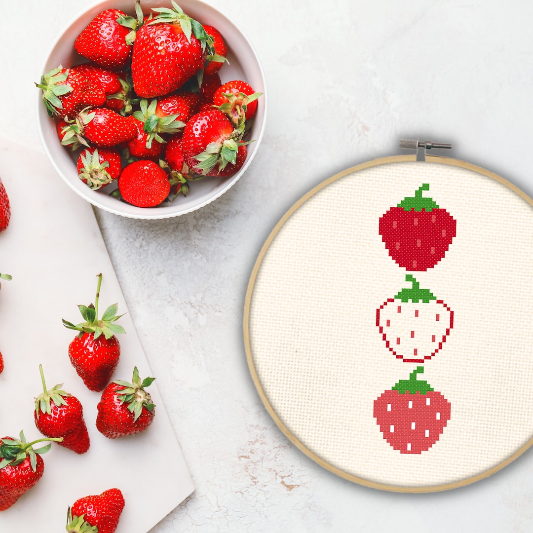 Strawberries PDF Cross Stitch Pattern Needlecraft - Instant Download ...