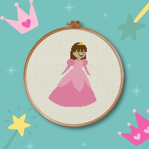 Princess PDF Cross Stitch Pattern Needlecraft - Instant Download - Modern Chart