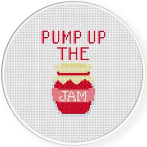 Pump Up the Jam Counted Cross Stitch Charts, Funny PDF Pattern, Cross Stitching, xStitch, Crossstitch, Needlecraft - Instant Download