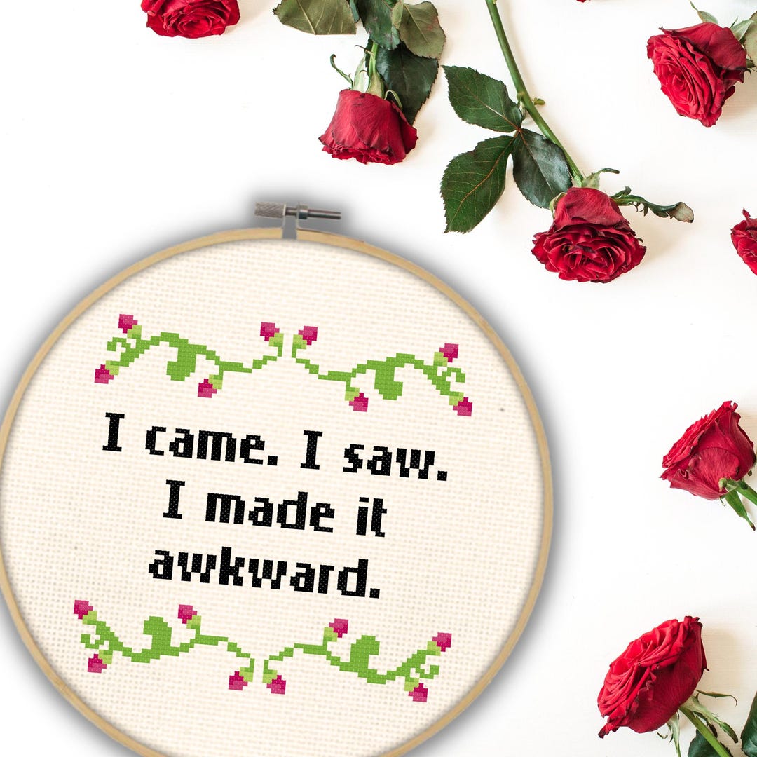I Made It Awkward PDF Cross Stitch Pattern Needlecraft - Instant ...