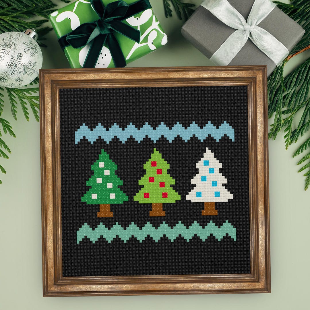 Christmas Trees PDF Cross Stitch Pattern Needlecraft - Instant Download ...