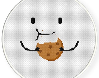 Nomnom Cookie PDF Cross Stitch Pattern Needlecraft - Instant Download - Modern Chart