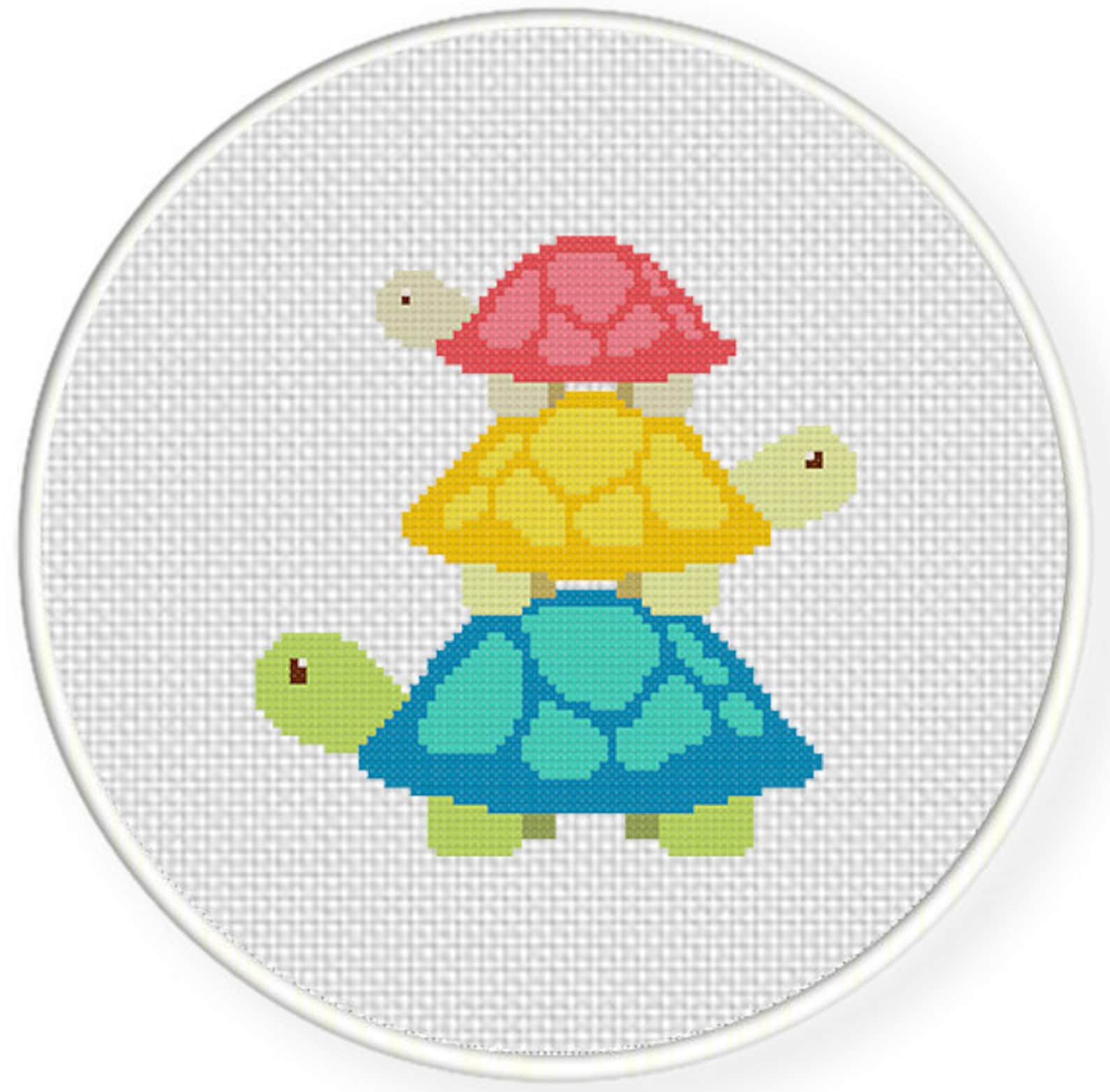 Turtle Tower PDF Cross Stitch Pattern Instant Download - Etsy