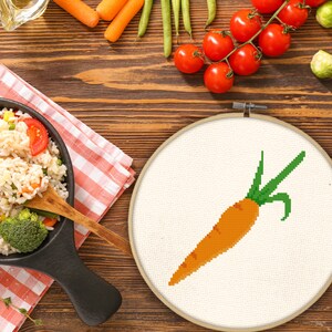 Carrot PDF Cross Stitch Pattern Needlecraft - Instant Download - Modern Chart