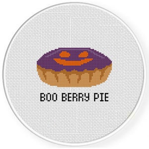 Boo Berry Pie PDF Cross Stitch patroon Needlecraft - Instant Download - moderne grafiek