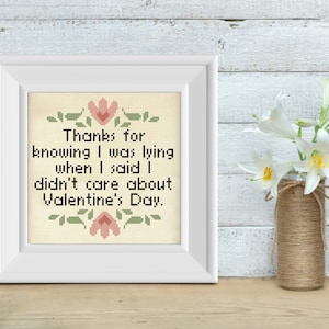 Thanks For Knowing I was Lying PDF Cross Stitch Pattern Needlecraft - Instant Download - Modern Chart