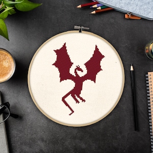 Dragon Flight PDF Cross Stitch Pattern Needlecraft - Instant Download - Modern Chart