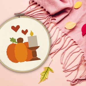 Thanksgiving Love PDF Cross Stitch Pattern Needlecraft - Instant Download - Modern Chart