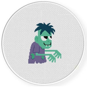 Zombie Guy PDF Cross Stitch Pattern Needlecraft - Instant Download - Modern Chart