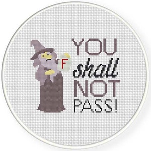 You Shall not Pass PDF Cross Stitch Pattern Needlecraft - Instant Download - Modern Chart