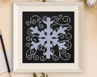 Flurry Snowflake PDF Cross Stitch Pattern Needlecraft - Instant Download - Modern Chart