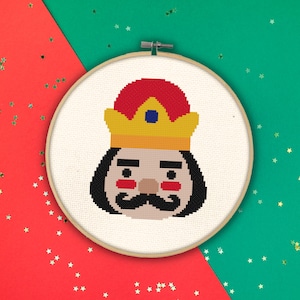 Nutcracker Head PDF Cross Stitch Pattern Needlecraft - Instant Download - Modern Chart