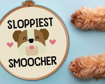 Sloppiest Smoocher PDF Cross Stitch Pattern Needlecraft - Instant Download - Modern Chart