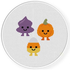 Halloween Candy Cuties PDF Kreuzstichmuster Nadelspiel - Sofortiger Download
