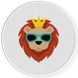 Party Tier Löwe PDF Kreuzstich Muster Needlecraft - Instant Download - Modern Chart