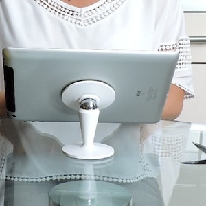 i-Phone Stand i-Pad Mini Kindle Holder White Office Gift