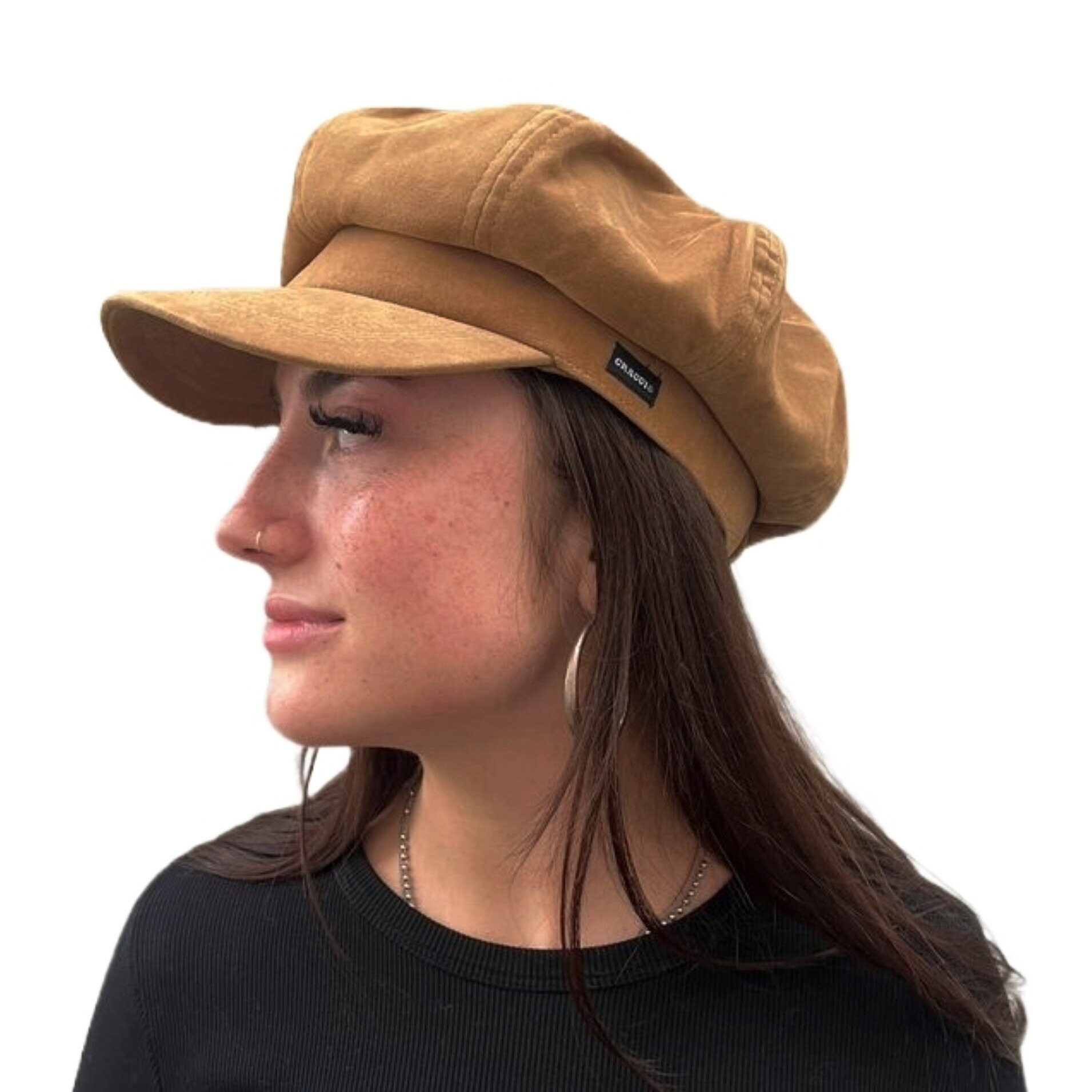Anthropologie Velvet Bakersboy Cap - gold Women main image 2