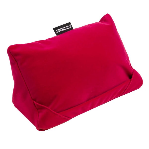 i-Pad Pillow Pink Velvet Tablet Cushion i-Pad Stand