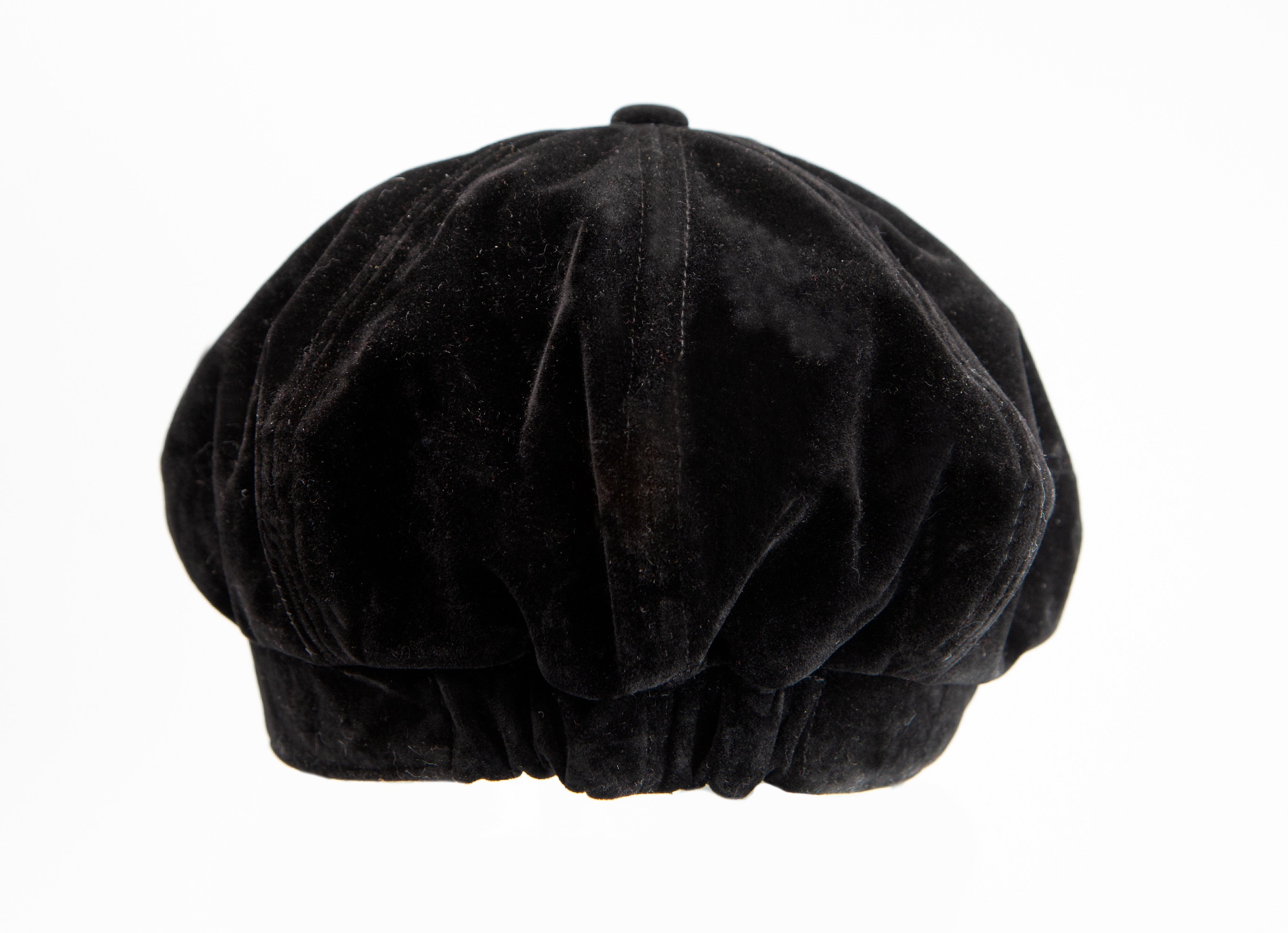 LELE SADOUGHI Black Velvet Pearl Newspaper Boy Newsboy Hat Fido | Black Velvet Newsboy Cap | In stock! | Fawler main image 2
