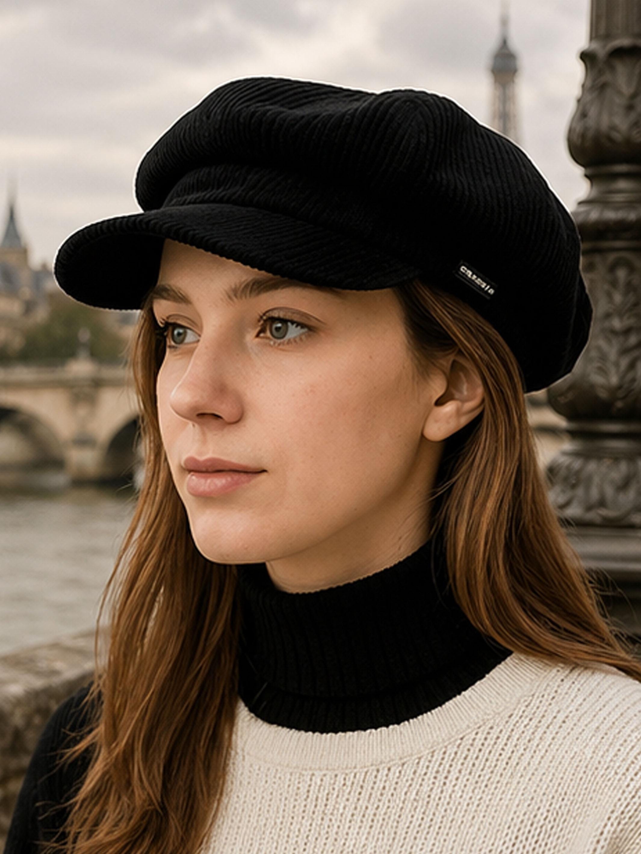 Cord Baker Boy Hat Black Corduroy Newsboy Cap by CRAGGI - Etsy