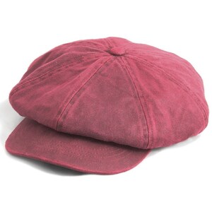 Casquette gavroche effet cire rose rouge Baker Boy image 7