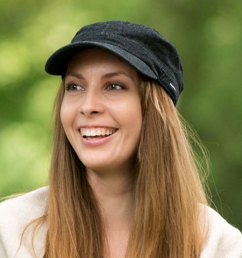 Denim Newsboy CapMilitary style CapBaker Boy CapCadet Hat Etsy