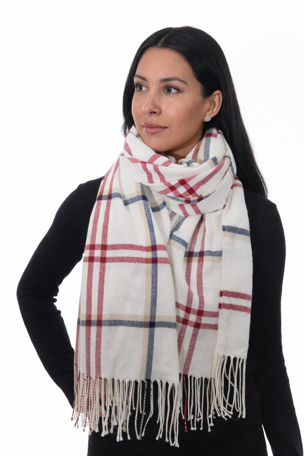 Écharpe Oversize Zara Multicolore à Carreaux Tartan - Style Plaid/blanket - Neuf Avec étiquettes