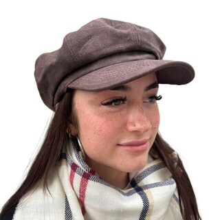 Berretto Uomo Flat Cap Con Visiera, In Poliestere, Colori Nero/grigio/caffè, Taglia Regolabile 55-59 Cm
