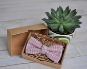 Men's Bow Tie. Pre Tied Bow Tie. Groom's Bow Tie. Wedding Bow Tie.
