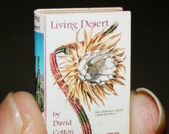 Flower book, FIO4 -DOLLHOUSE Miniature BOOKS -Artisan Handmade Miniatures - 12th scale -CosediunaltroMondo Italy- GIFT