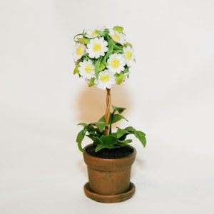 Dollhouse Potted daisy tree, green Plant 1:12 Scale Miniature Plant - Miniatures, garden - miniature CosediunaltroMondo -gift