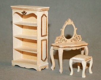 1:24 scale doll house furniture -unfinished furniture, Artisan Handmade 24th scale-CosediunaltroMondo