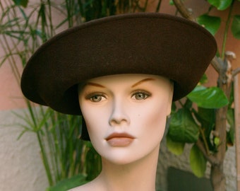 NWT Marciano Wool Felt Floppy Hat NICOLE MARCIANO Brown Wool and Felt Hat , With Tag - Etsy main image 4