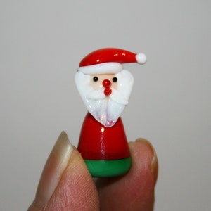 DOLLHOUSE MINIATURES &quot; Glass Santa Claus, Christmas decorations &quot; Artisan Handmade Miniature in 12th scale. From CosediunaltroMondo Italy