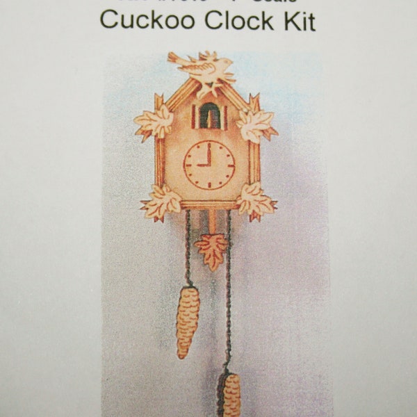 DOLLHOUSE MINIATURE " Cuckoo Clock Kit " Artisan Handmade Miniature - 12th scale. From CosediunaltroMondo Italy