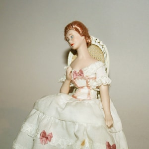 DOLLHOUSE MINIATURES &quot; Young lady &quot; Artisan Handmade Miniature in 12th scale. From CosediunaltroMondo Italy