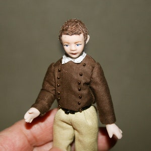 DOLLHOUSE MINIATURES " Gorgeous little boy " Artisan Handmade Miniature in 12th scale. From CosediunaltroMondo Italy