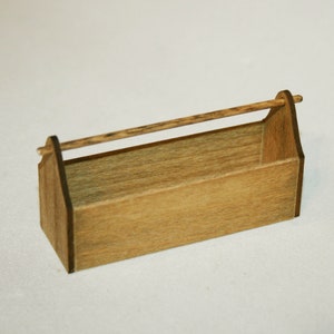 Dollhouse Wood Tool Box - Extra Large - Vintage Style Miniature Toolbox -Artisan Handmade Miniature scale 1:12 CosediunaltroMondo Italy